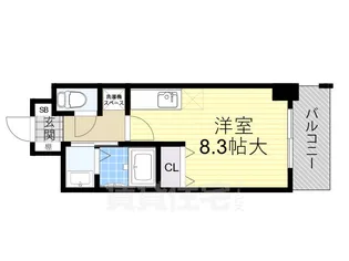 ウィスタリア新北野【7階】の間取り