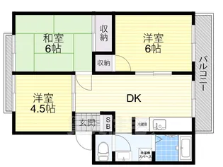 フローラルハイツさわらぎ【2階】の間取り