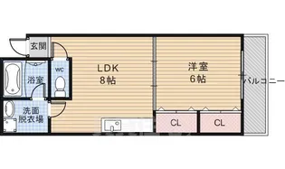 アルベールビルエイト【3階】の間取り