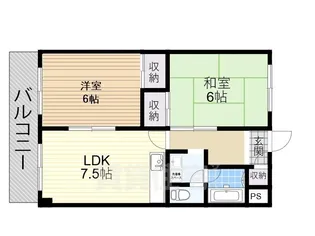 大阪府堺市堺区向陵中町4丁【マンション】の間取り