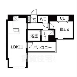 ザ・レジデンスパーク栄【7階】の間取り