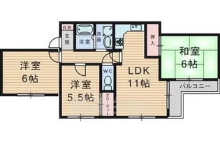 COZY中桜塚【2階】の間取り