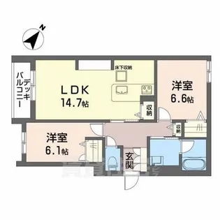 シャーメゾン グリナージュ【1階】の間取り