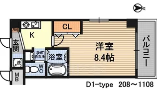 M’PLAZA新大阪駅前【5階】の間取り