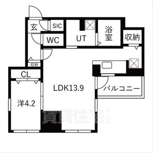 ザ・レジデンスパーク栄【7階】の間取り