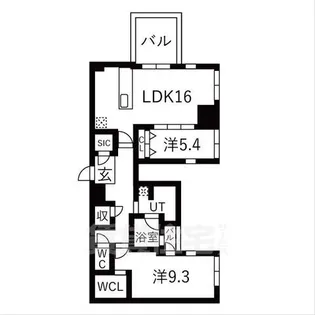ザ・レジデンスパーク栄【15階】の間取り
