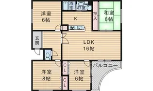 はなみずき【3階】の間取り