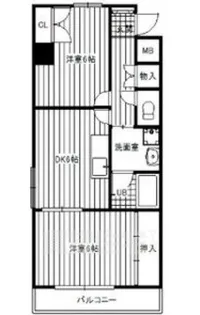 クラウド大峰【5階】の間取り