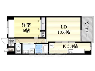 グランドールかさでら【6階】の間取り