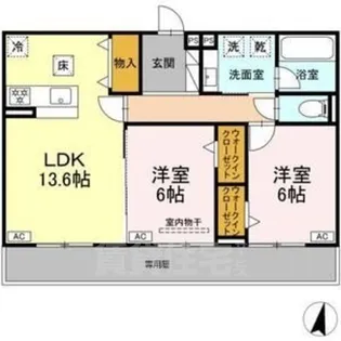 プルミエラムール【1階】の間取り