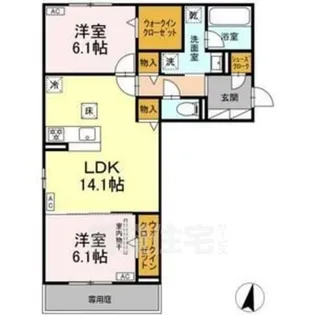 プルミエラムール【1階】の間取り