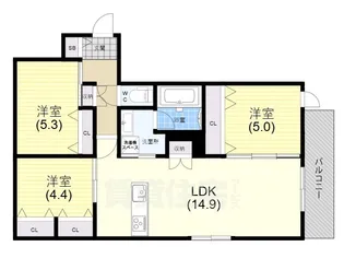 ヘーベル ロシュ8【2階】の間取り
