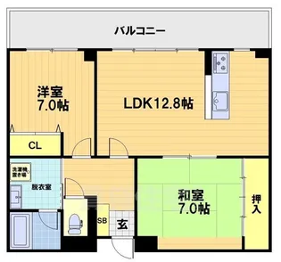 ランブラス桂川【2階】の間取り
