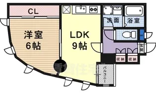 Y’sコート蘭びっく【2階】の間取り