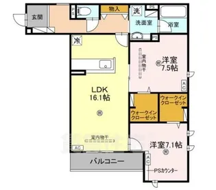 ロンジェヴィータ【2階】の間取り