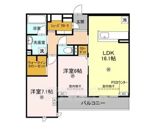 ロンジェヴィータ【3階】の間取り