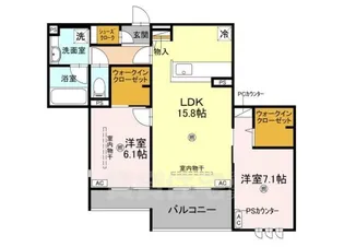 ロンジェヴィータ【3階】の間取り