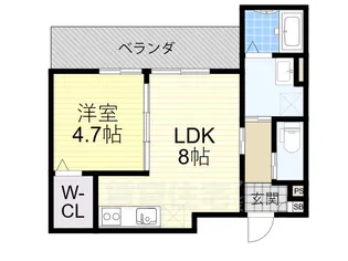 大阪府高槻市赤大路町【アパート】の間取り