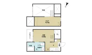 エクシア道徳【2階】の間取り