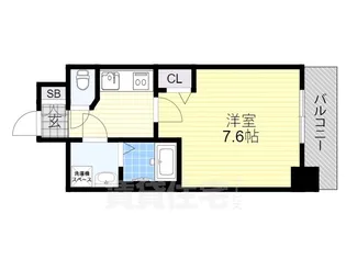 ララプレイス四天王寺前夕陽ヶ丘プルミエ【8階】の間取り