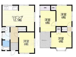 大阪府富田林市山中田町1丁目【一戸建】の間取り
