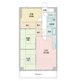 レジディア日比野【6階】の間取り