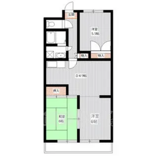 コーポラス南川【2階】の間取り