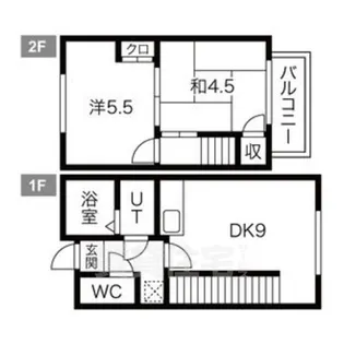 メゾネット豊【1階】の間取り