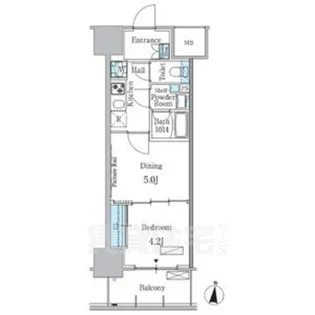 パークアクシス名古屋山王一丁目【13階】の間取り