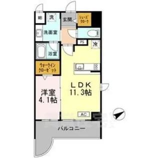 グランコート東山【4階】の間取り