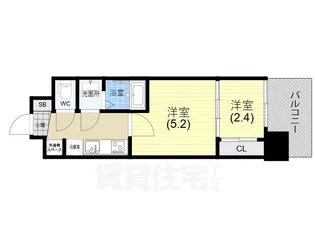 GENOVIA神戸新開地駅前【4階】の間取り