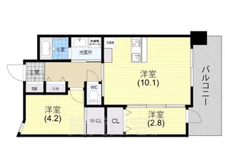 GENOVIA神戸新開地駅前【15階】の間取り