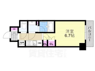 ザ・パークハビオ塚本【5階】の間取り