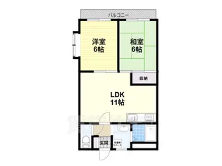奈良県桜井市大字谷【マンション】の間取り