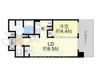 レジデンスエアポート【10階】の間取り