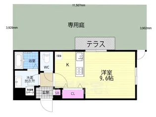 CREST TAPP 京都丹波口2【1階】の間取り