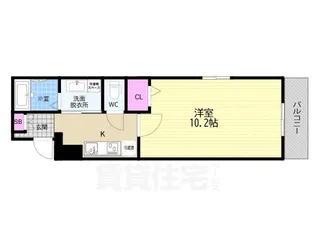 CREST TAPP 京都丹波口2【3階】の間取り