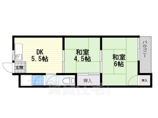 阪神マンション【1階】の間取り