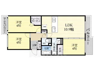 シャルムサンモルティエ【2階】の間取り