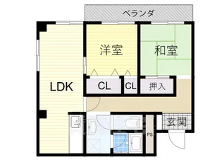 グレースコート山手町【2階】の間取り