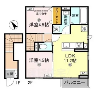 滋賀県草津市野路7丁目【アパート】の間取り
