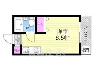 アサヒカレッジハイツ【3階】の間取り