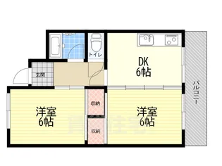 セントラルコート南桜塚【2階】の間取り