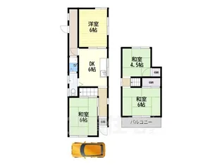 奈良県香芝市良福寺【一戸建】の間取り