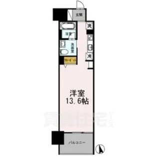 カスタリア伏見【3階】の間取り