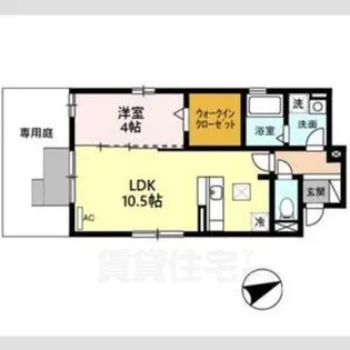テラスびわ【1階】の間取り