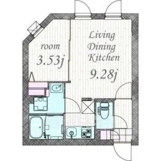quador川名【2階】の間取り