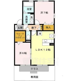 ヴェルジェ3【1階】の間取り