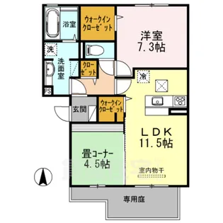 ウエストコート【1階】の間取り