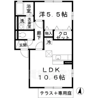 奈良県大和郡山市筒井町【アパート】の間取り